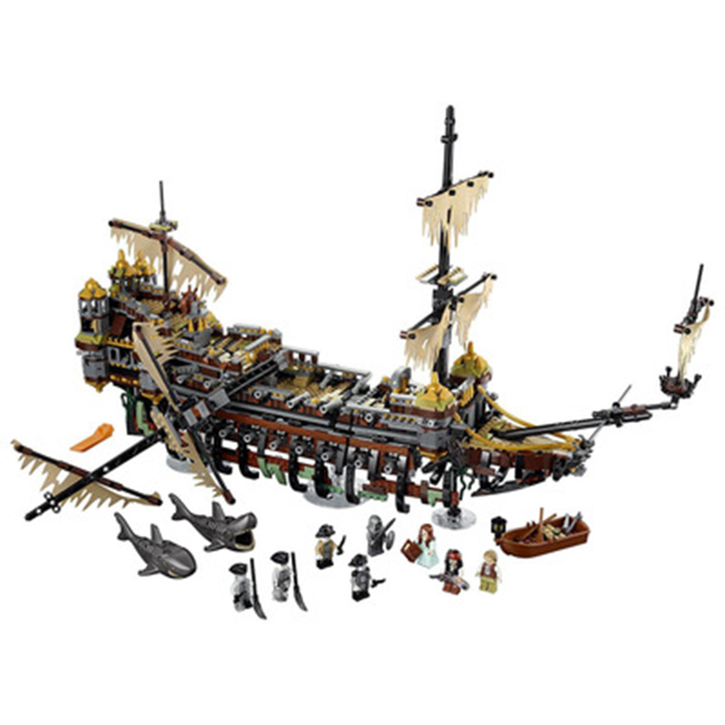 2344pcs/set 19777 16042 Pirates of The Caribbean Movie Captain Jack Silent Mary 71042 Building Blocks Bricks kids Toys