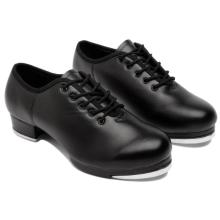 Size 35-43Adult Leather Material Women Tap Shoes Dancing Shoes Men Boys Ballroom Dancing Shoes Latin Tango Leather Dance Shoes