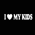 New Car Styling 18.8*4cm I Love My Kids Car Stickers Window Door Decals Vinyl Stickers for Car Decoration Accessiores