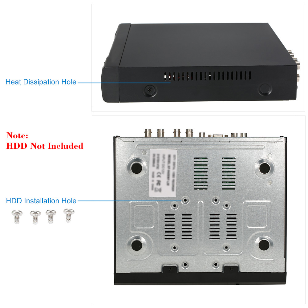KKMOON 8CH Channel Full 1080N/720P AHD CCTV DVR NVR HDMI P2P H.264 HDMI DVR 8CH System Home CCTV Security Recorder Email Alarm
