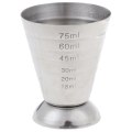 1pc High Quality 75ml Metal Measure Cup Drink Tool Shot Ounce Jigger Bar Mixed Cocktail Beaker