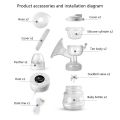 Electric Double Breast Pump Kit with 2 Milk Bottles Milk Extractor Baby Breastfeeding Assistant