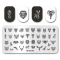 Newest Nail Stamp MouTeen023 Snake Nails Big Size Ful Cover Nail Stamping Plates Manicure Set For Nail Art Stamping