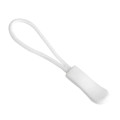 White zipper puller