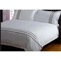 100%Cotton Embroidery White Fitted Sheet Flat Sheet