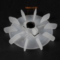 Uxcell 1Pcs 158x19mm/129x14mm/105x10mm YT90/YT71/YT63 White Plastic Round Shaft Replacement 10 Impeller Motor Fan Vane