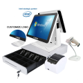 ComPOSxb Hot Selling 15+15'' capacitive touch screen Cash Register dual screen pos system with software Point of Sales for sale