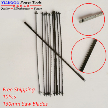 10 Pieces 130mm Scroll Saw Saw Blades With 18Tpi and 24Tpi. Single Face 130mm Pinned Jig Saw Saw Blades Cutting Wood, Curve.