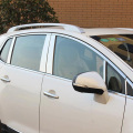 Car Door Window Frame Center Pillars B+C Cover Trim Decoration For Peugeot 3008 2012-2015 Stainless Car Exterior Accessories