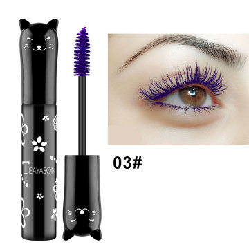 Fashion Sexy Purple Mascara Makeup 4D Silk Fiber Lash Mascara Waterproof Rimel 3d Mascara Extension Thick Long Curling Eyelash