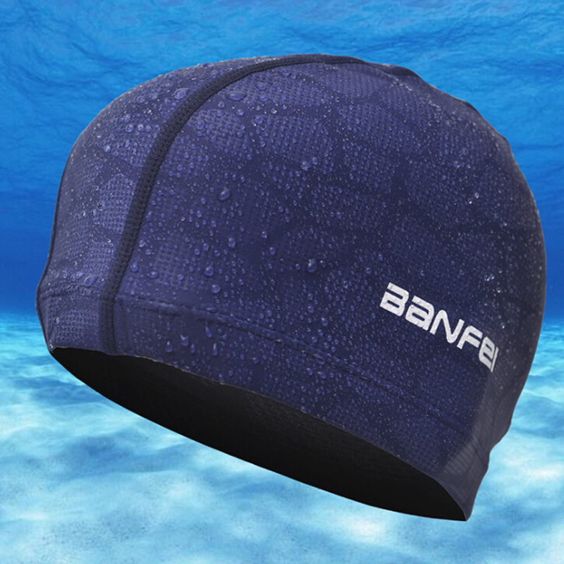 Nylon High-Stretch Waterproof Cloth Swimming Cap Solid color swimming cap Adult nylon swimming equipment Professional swimwear