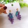 2020 new arrivals dangle earrings for women sweet purple grape string Earrings lovely fresh creative fruit Earrings wholesale