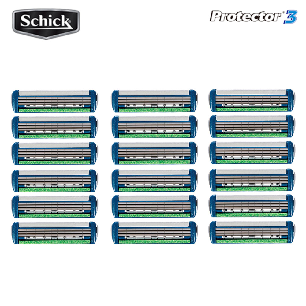 18 blades/lot = 3 packs AAAAA Original Genuine New Package Schick Protector 3d diamond for men razor blade in stock