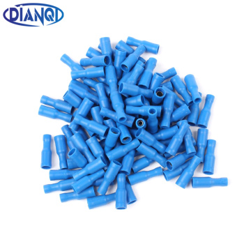 DIANQI FRD2-156 FRD2.5-156 100PCS Bullet Shaped Female Insulating Joint Wire Connector Electrical Crimp Terminal AWG16-14 FRD