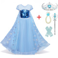 Halloween Kids Dresses For Girls Princess Costumes Party Cosplay Dress up Hair Accessory Set Children Girls Clothing 4-10ys