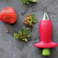 1 pcs Fruit Leaf Remover Strawberry Huller Metal Tomato Stakes Plastic Remover Gadget Strawberry Hullers kitchen gadgets