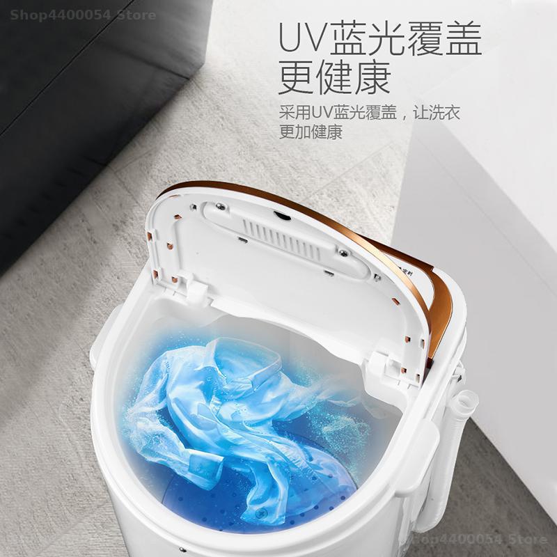 1.2kg 260W Mini Wash Machine Semi-automatic Single-barrel Washer Prevent Winding Wave Wheel Laundry Product