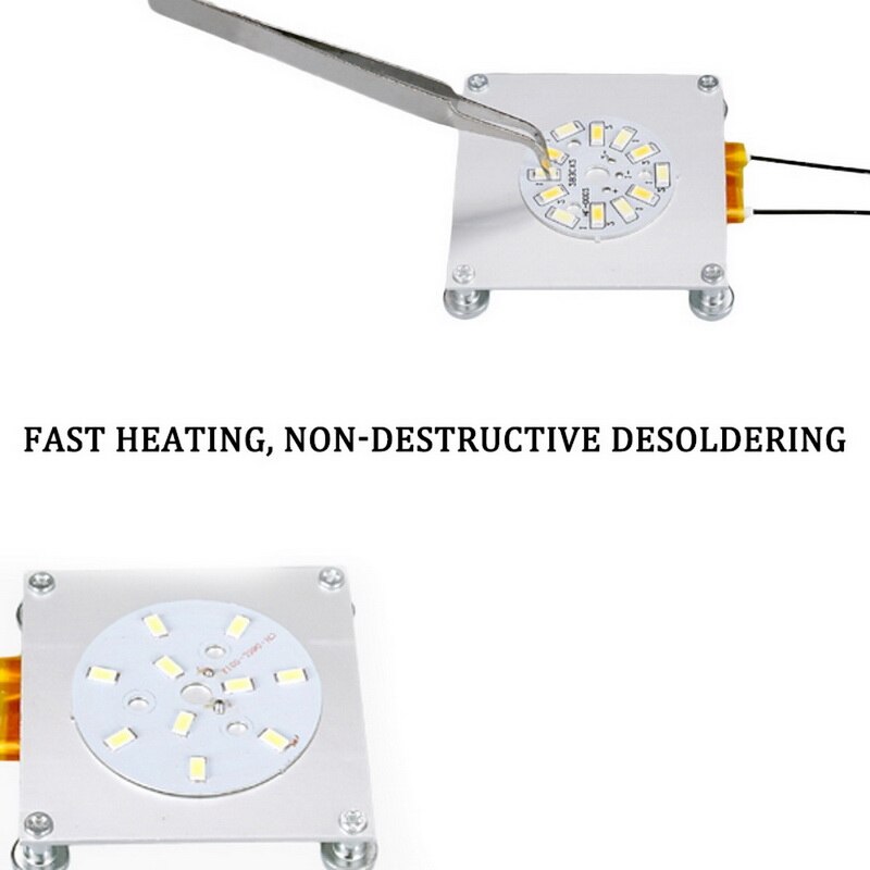 70x70mm LED Lamp Remover BGA Demolition Chip Welding Soldering Station Aluminum PTC IP20 Heating Plate 300W 260 Degree