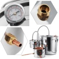 Efficient 2/3/5/8 Gallon DIY Home Brew Distiller Moonshine Alcohol Still Stainless Copper Water Wine Essential Oil Brewing Kit