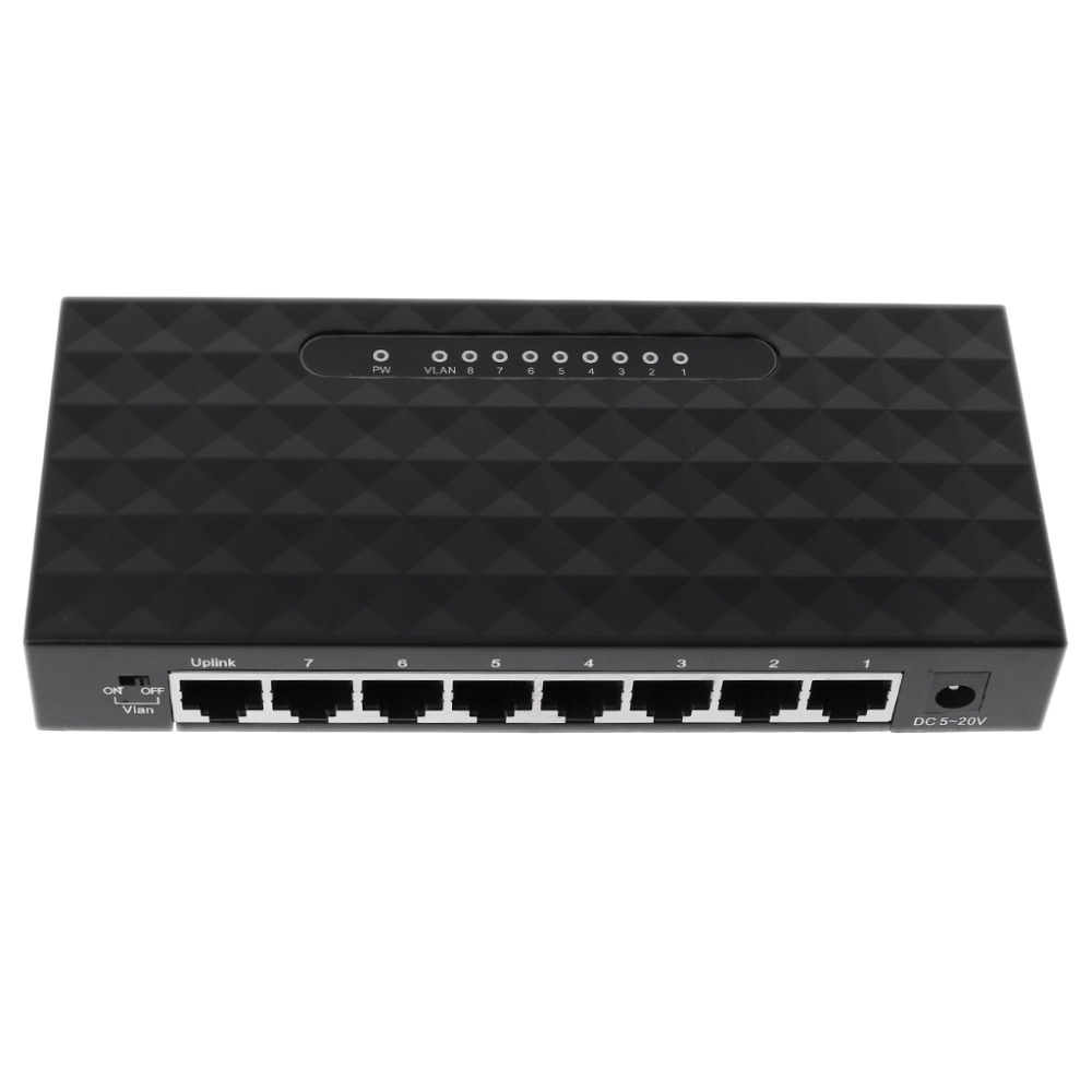 8 Port Data Switches Gigabit Switch 11000M Switch Base Gigabit Ethernet Network Switch EU Plug S19 19 Dropship