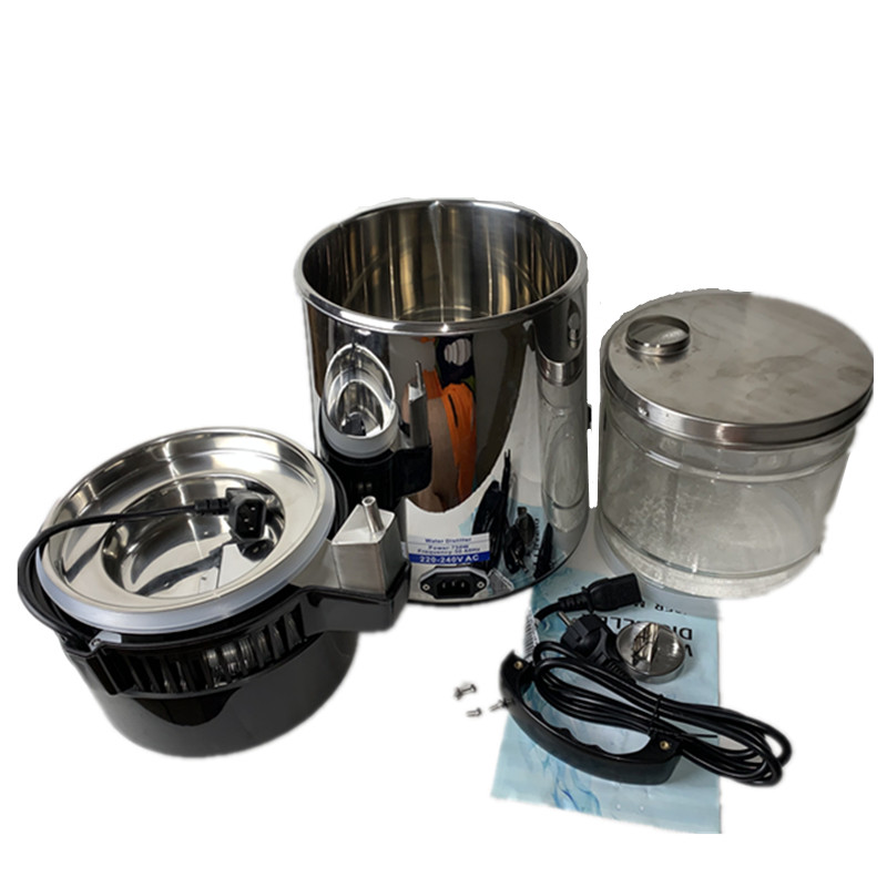 4L 750W 220-240V Home Pure Water Distiller Filter Machine Distillation Purifier Equipment Stainless Steel Glass Jug