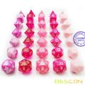 Bescon Polyhedral RPG Dice Full 35pcs Blossom Set, DND Role Playing Game Dice 5X7pcs