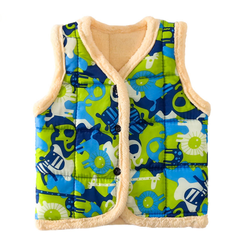 Thicken Autumn Kids Boys Girls Vests Clothes Children's Baby Waistcoats Toddler Sleeveless Tops Winter Unisex Outerwear Coats