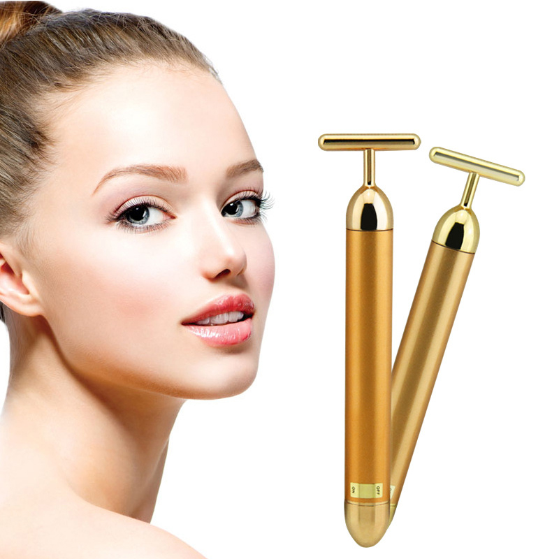 Slimming Face 24K Gold Vibration Energy Beauty Bar Electric Strick Facial Beauty Massage Stick Lift Skin Tightening Wrinkle Tool-1