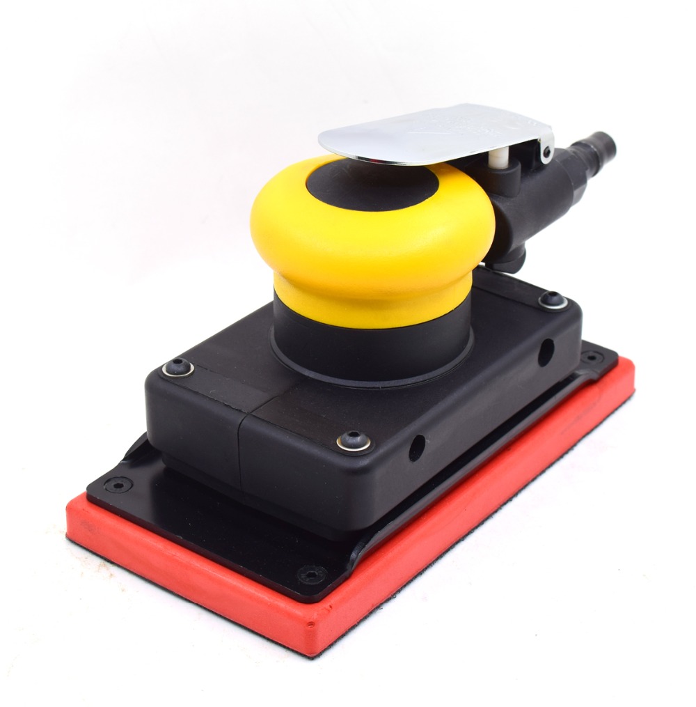 Pneumatic Orbital Rectangular Sander Square Air Sander Pad Grinder Polisher Sanding Tool Jitterbug Sanders