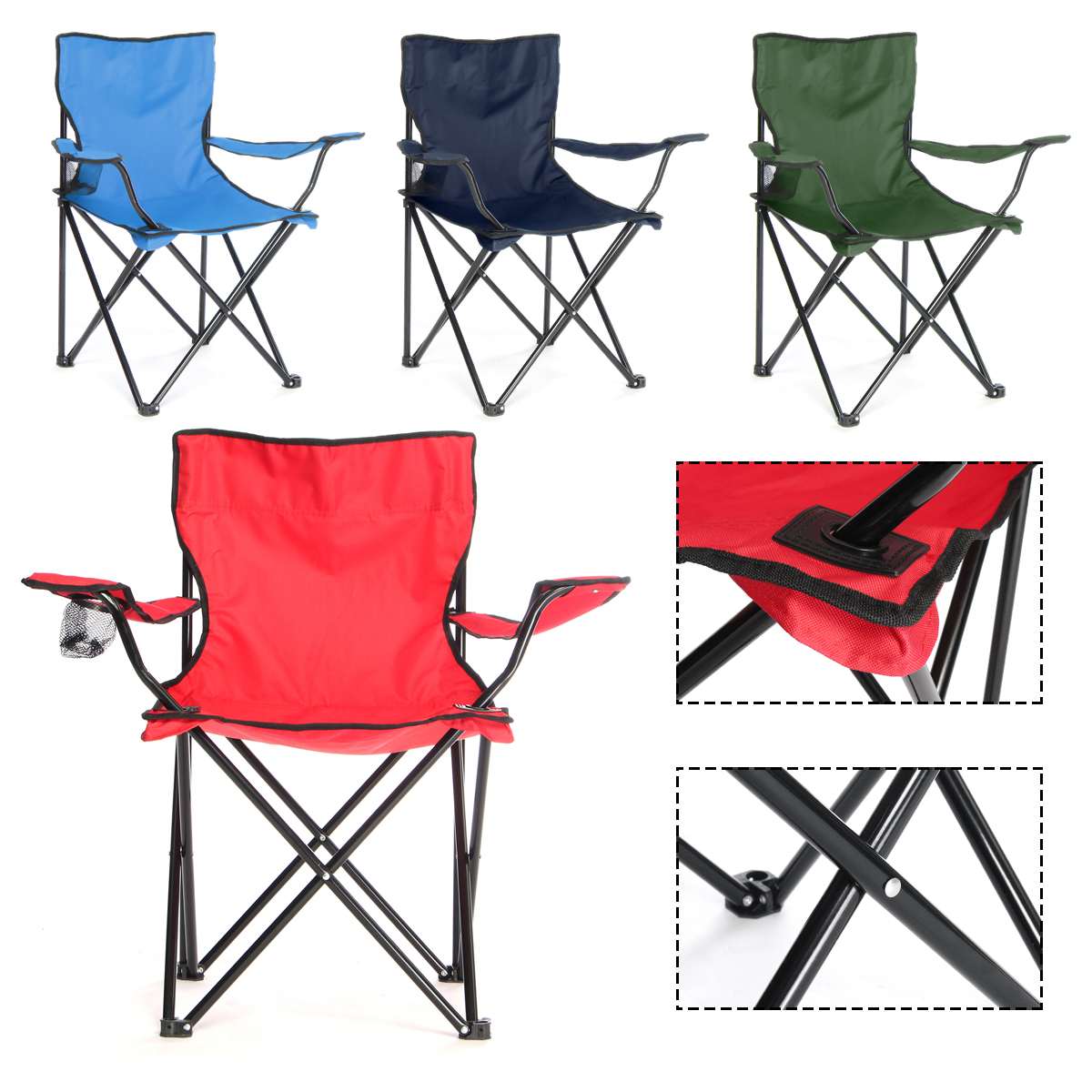 Light Folding Camping Fishing Chair Seat Portable Beach Garden Outdoor Camping Leisure Picnic Beach Chair Tool Blue Green Red