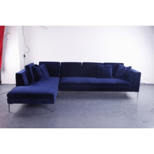 B&B italia Charles sofa in velvet fabric