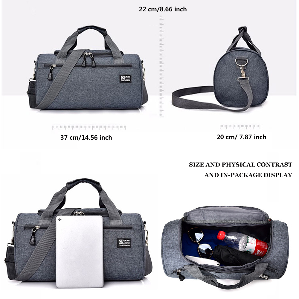 MARKROYAL Nylon Travel Bag Men Casual Shoulder Cylinder Sports Bag Luggage Bag Outdoor Duffel Weekend Dropshopping