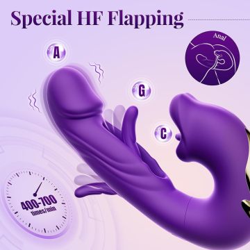 Vibrator with 10 Thrusting and Licking Tongue Toy