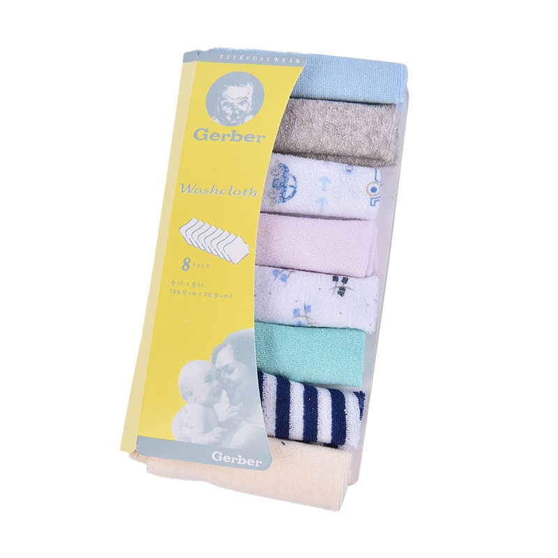 8Pcs/Set Baby Towel Newborn Colorful Towel Wash Cloth Bathing Feeding Wipe Baby Handkerchief Face Baby Soft Towels