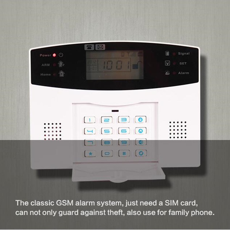 Wireless GSM Alarm Wireless Home Security Alarms System APP Alarm With Voice Prompt SMS Text Auto Dial Motion Detect Fire Alarm