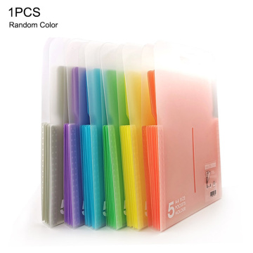 5 Pockets File Organizer Vertical Design Document File Folders Portable Paper Letter Holder School Office Stationery