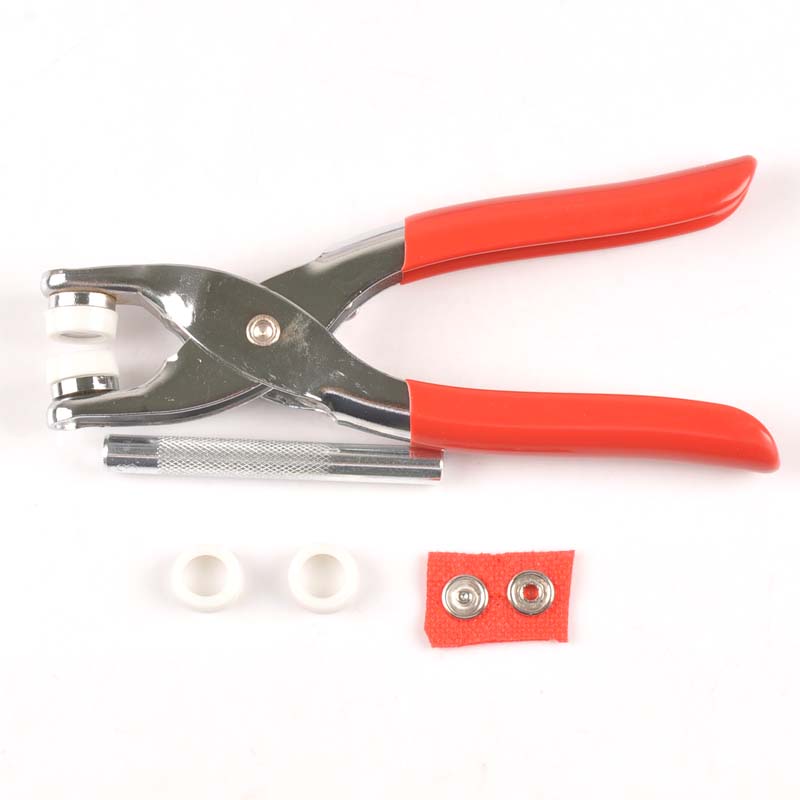 Pliers tool+Sliver Metal Prong Snap Buttons Press Studs Fasteners Baby Romper Buckle Button For Clothes Sew 9.5mm cp2318