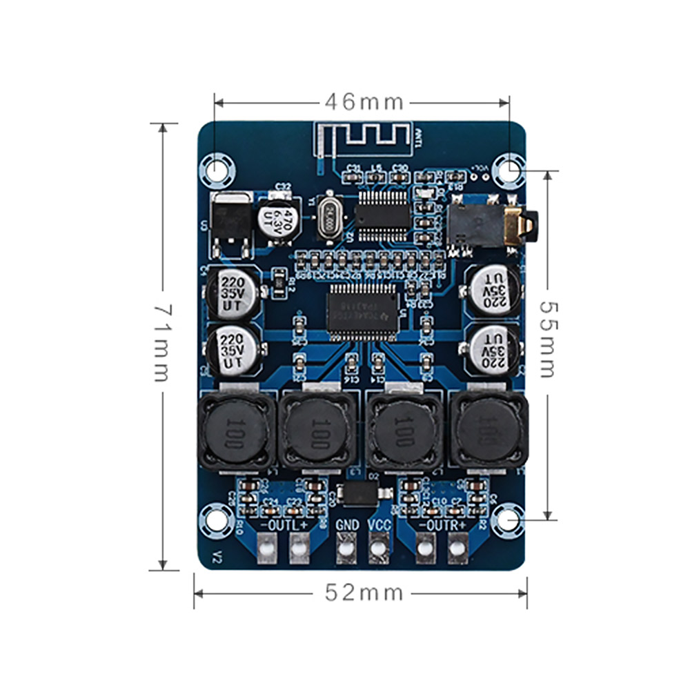 AIYIMA Bluetooth Amplifier Audio Board TPA3118 Digital Power Amplifiers Stereo Sound Amplification Decoder AUX 45Wx2