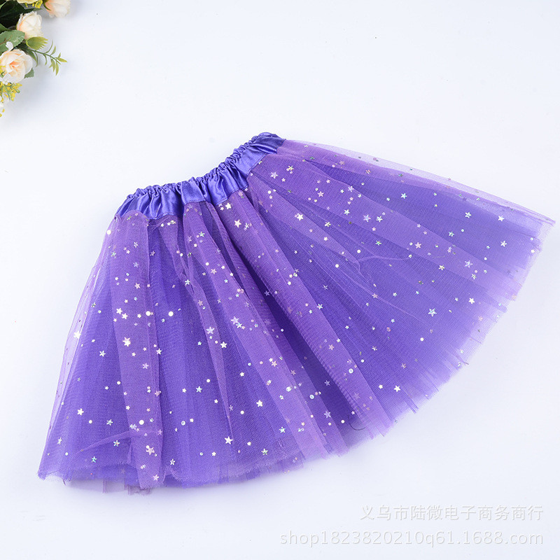 Fashion Baby Kids Girls Princess Stars Sequins Party Dance Ballet Tutu Skirts tule skirt girls children skirt