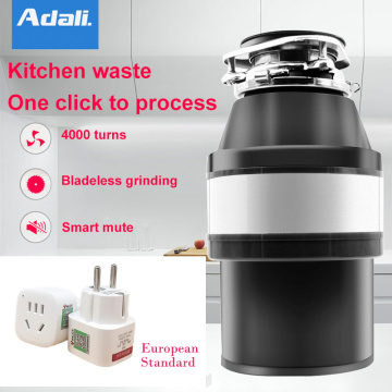 ADALI 380W Food Waste Disposer Air Switch 1400ml Large Capacity garbage disposal Stainless Steel Food Grinder kitchen appliances