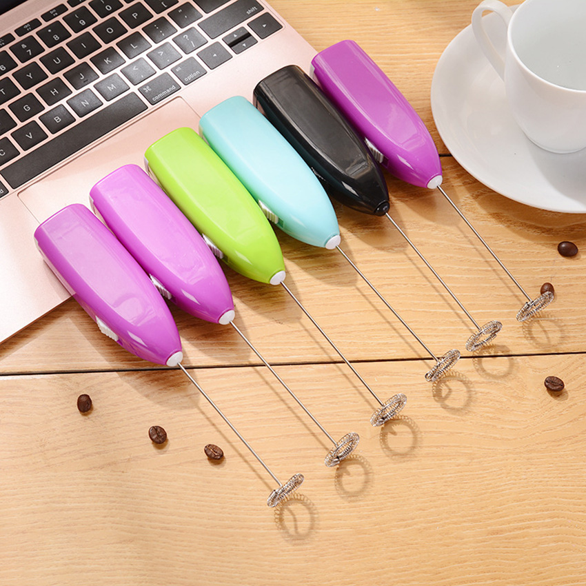 Handheld Milk Frother Wand Electric Coffee Frother and Foam Maker Egg Beater Stainless Steel Whisk for Cappuccino Or Latte