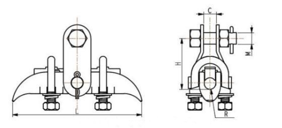 clamp suspension xgu China Overhead Galvanized Clamp Electric Suspension