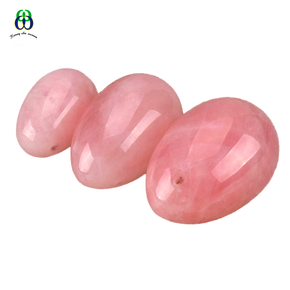 Yoni Egg Rose Quartz Jade Eggs Ben Wa Ball for Women Kegel Exercise Tightening Vaginal Muscle Health Body Massage & Relaxation