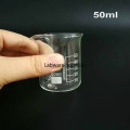 4pcs/set 25ml/50ml/100ml/200ml Low Form Beaker Laboratory Borosilicate Glass Thickened High Borosilicate