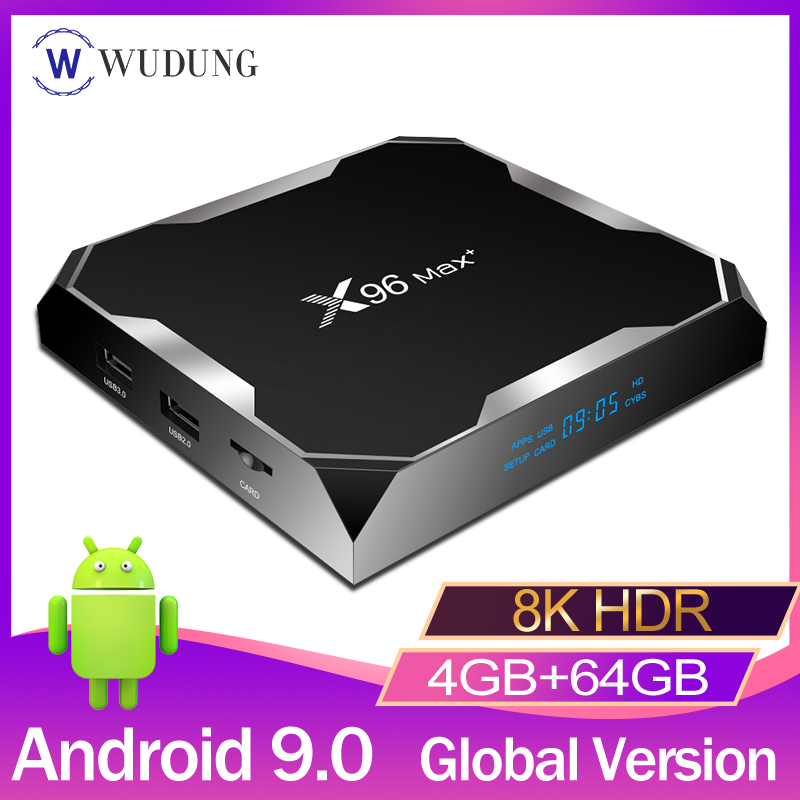 X96 Max plus TV Box Amlogic S905X3 Android 9.0 4G 32G 64G 8K 1080P HD Smart Media Player Set Top Box 2GB 16GB VS X96 Max