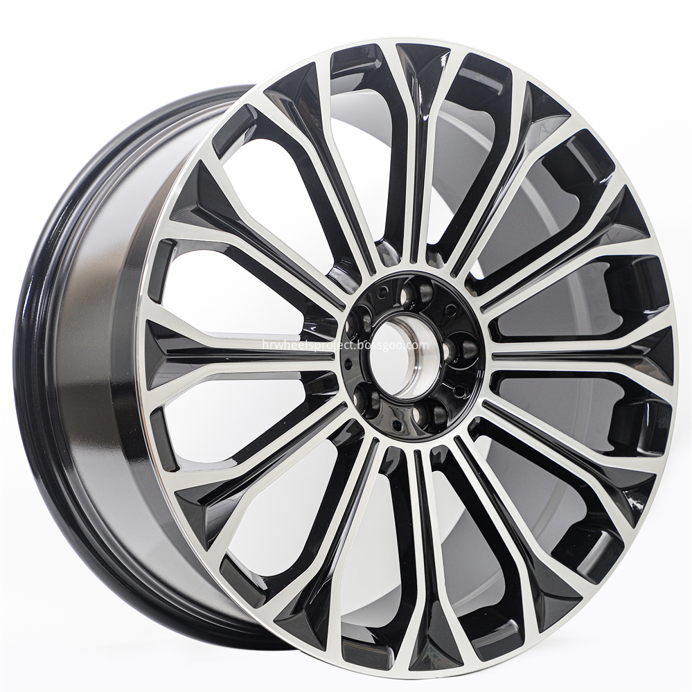 Mercedes Benz S450 Replica Wheels Black Machined 27