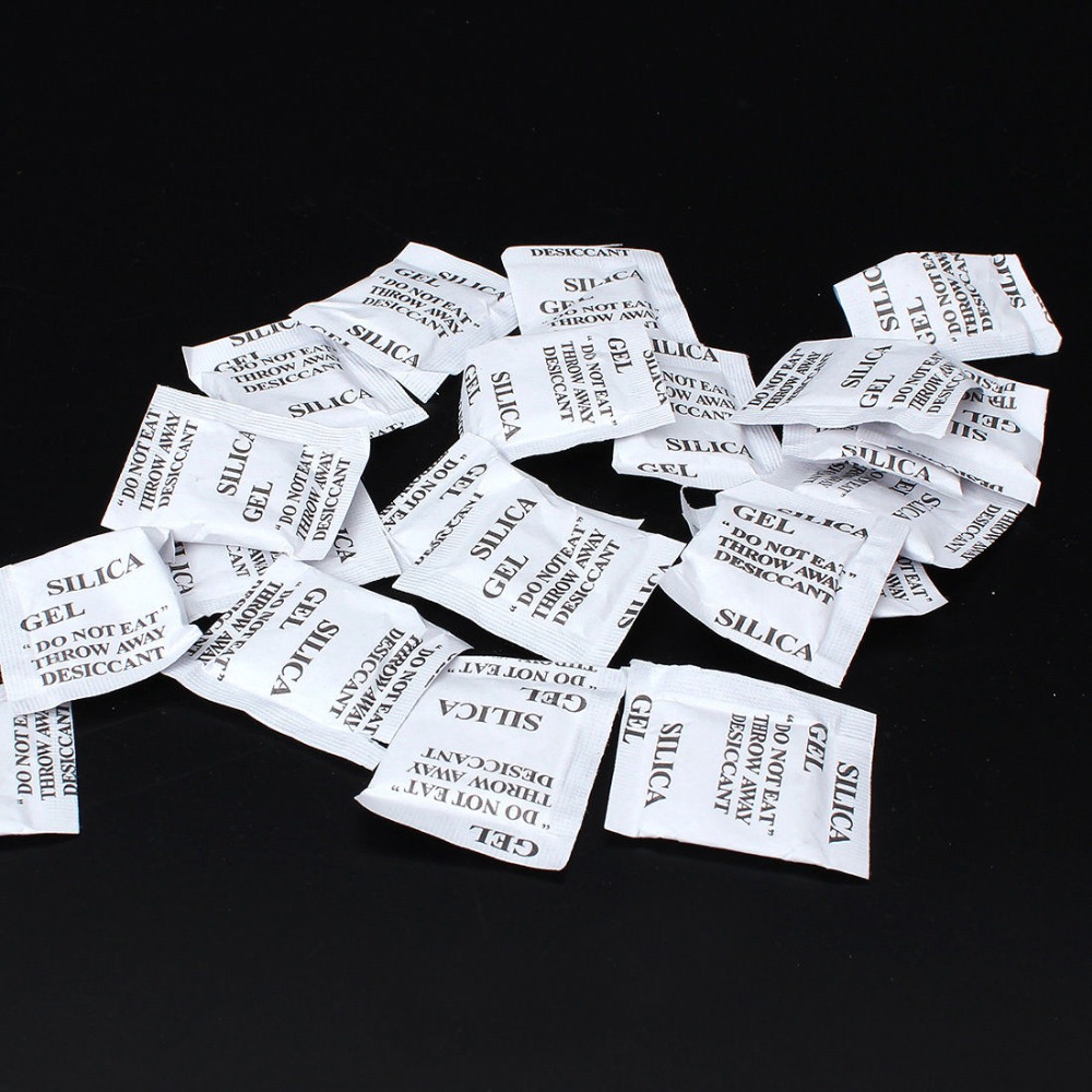 50/100 Packs Non-Toxic Silica Gel Desiccant Damp Moisture Absorber Dehumidifier For Room Kitchen Clothes Food Storage