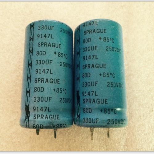 Original imported capacitor electronic 80D 250v330uf copper pin cathode aluminum electrolytic capacitor