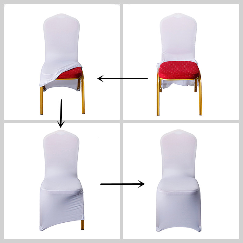 Black Extra Thicker Spandex Chair Covers For Wedding Events Party Decoration High Quality Stretch Elastic