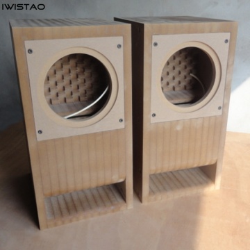 IWISTAO 5 Inches Full Range Empty Speaker Cabinet Kits Labyrinth Structure High-density Fibreboard for Tube Amplifier